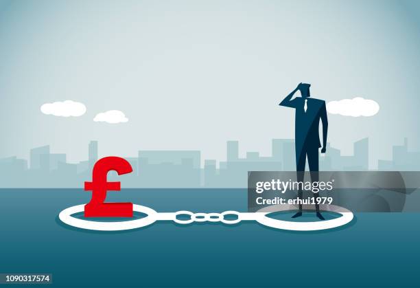punishment - holding handcuffs stock illustrations