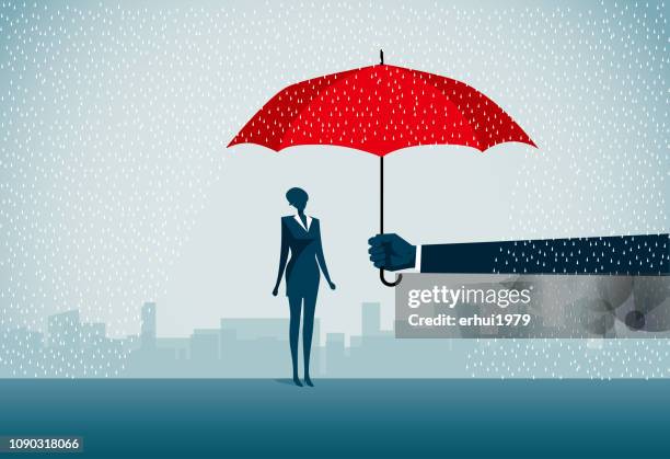 ilustrações, clipart, desenhos animados e ícones de assistência - guarda chuva