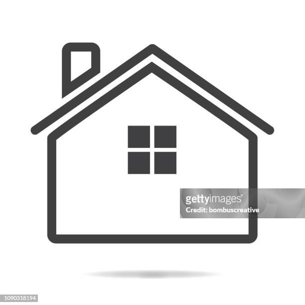 home house icon isolated on white background - log cabin logo stock illustrations