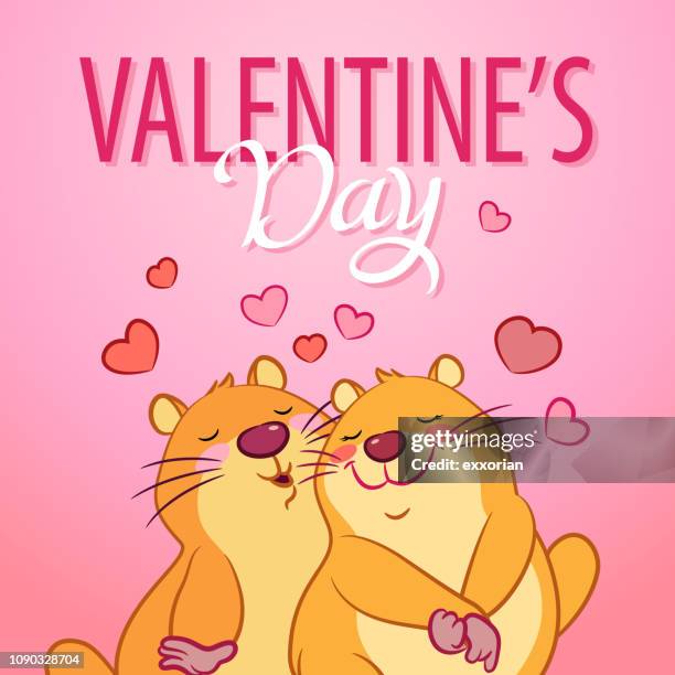 murmeltiere liebe valentinstag - blowing a kiss stock-grafiken, -clipart, -cartoons und -symbole