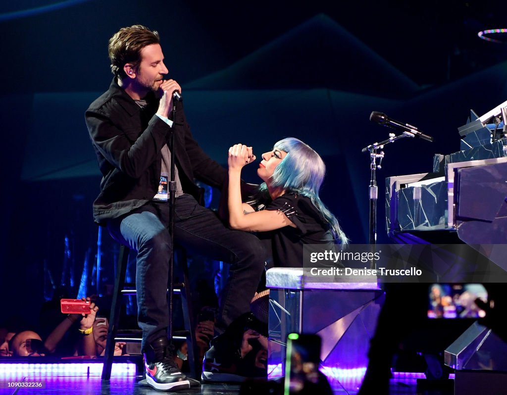 Lady Gaga And Bradley Cooper At Park Theater At Park MGM In Las Vegas