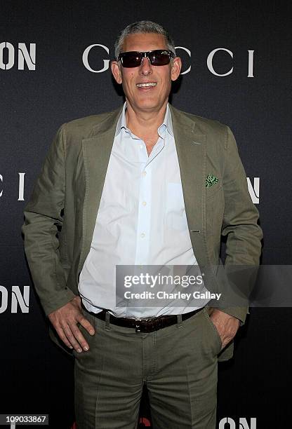 Warner Music Group Chairman and CEO Lyor Cohen arrives at the Gucci and RocNation Pre-GRAMMY brunch held at Soho House on February 12, 2011 in West...