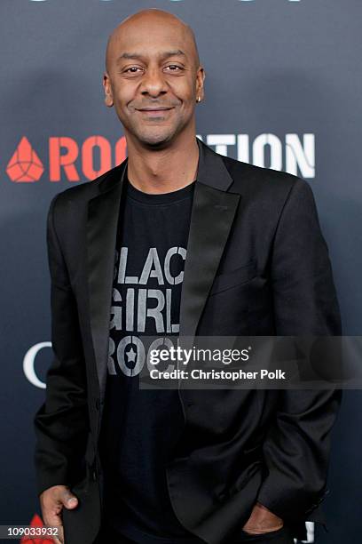 S President of music programming and specials Stephen Hill arrives at the Gucci and RocNation Pre-GRAMMY brunch held at Soho House on February 12,...