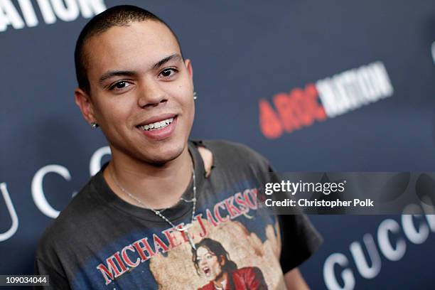 Actor Evan Ross arrives at the Gucci and RocNation Pre-GRAMMY brunch held at Soho House on February 12, 2011 in West Hollywood, California.