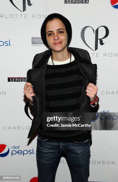 Samantha Ronson attends the Charlotte Ronson Fall 2011 Fashion show presented by Diet Pepsi during Mercedes-Benz fashion week at The Stage at Lincoln...