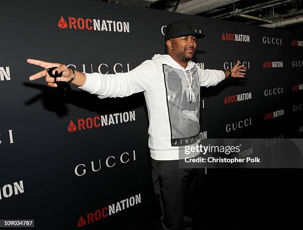 Producer The-Dream arrives at the Gucci and Roc Nation Pre-GRAMMY brunch held at Soho House on February 12, 2011 in West Hollywood, California.