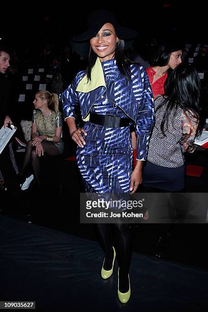 Model Cynthia Bailey attends the Vivienne Tam Fall 2011 fashion show during Mercedes-Benz Fashion Week at The Theatre at Lincoln Center on February...