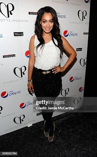 Personality Lala Vasquez attends the Charlotte Ronson Fall 2011 Fashion show presented by Diet Pepsi during Mercedes-Benz fashion week at The Stage...