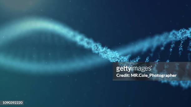 illustration of dna futuristic digital abstract background for science and technology - cromosoma foto e immagini stock