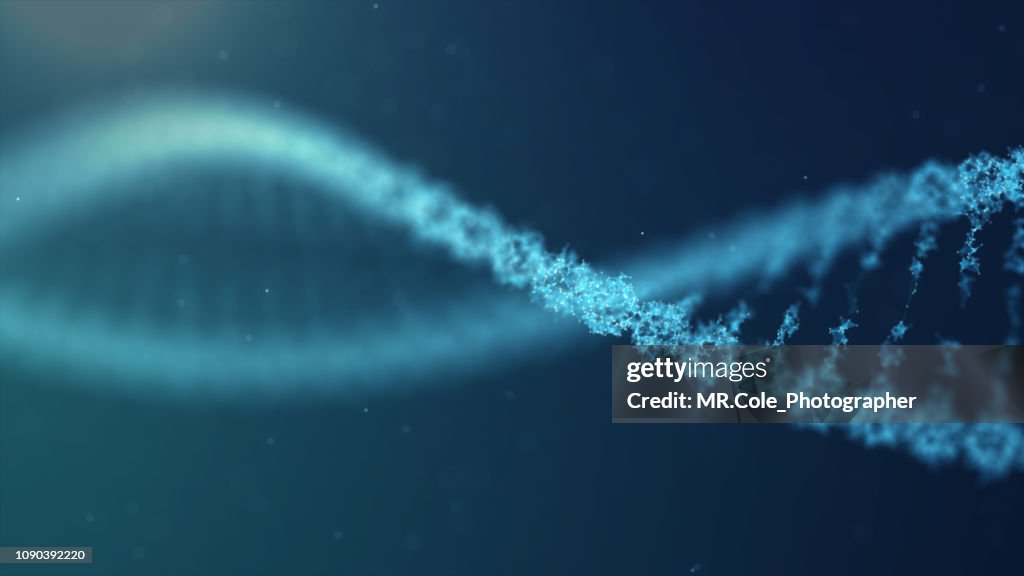 Illustration of DNA Futuristic digital Abstract background for Science and technology