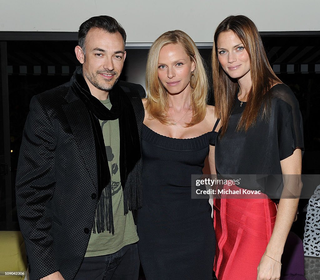Actors Taber Schroeder, Rachel Roberts and model Mini Anden attend