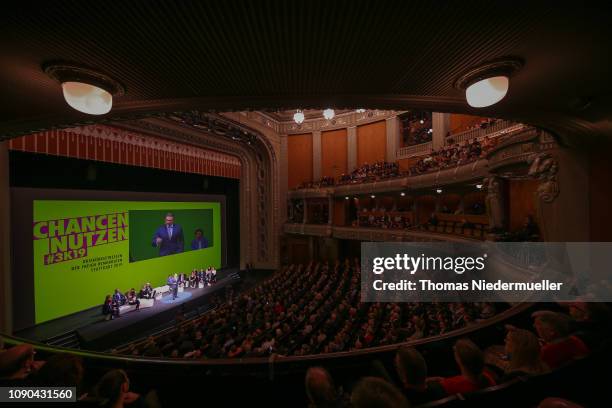 General view of the traditional Epiphany meeting of the German Free Democratic Party at the opera on January 06, 2019 in Stuttgart, Germany.