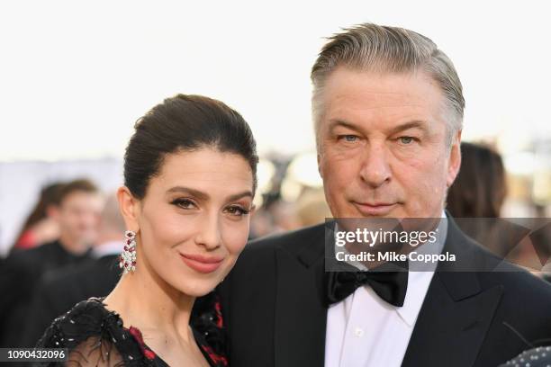 Hilaria Baldwin and Alec Baldwin attend the 25th Annual Screen Actors Guild Awards at The Shrine Auditorium on January 27, 2019 in Los Angeles,...