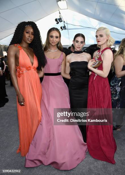 Sydelle Noel, Britt Baron, Alison Brie, and Gayle Rankin attend the 25th Annual Screen Actors Guild Awards at The Shrine Auditorium on January 27,...