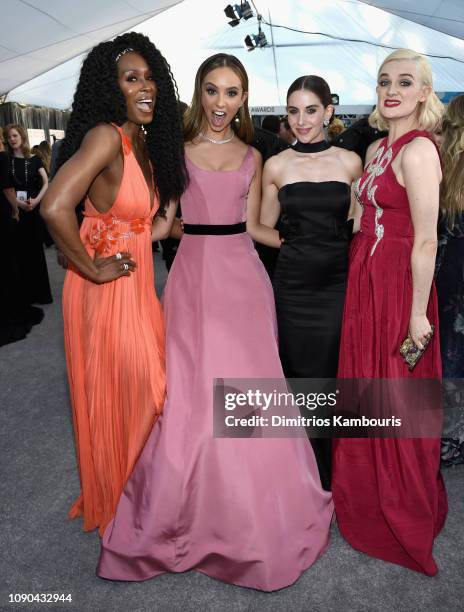 Sydelle Noel, Britt Baron, Alison Brie, and Gayle Rankin attend the 25th Annual Screen Actors Guild Awards at The Shrine Auditorium on January 27,...