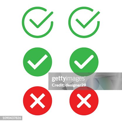 Überprüfen Sie, dass Mark Symbolsatz Vektor-Design. Überprüfen Sie, dass Mark Symbolsatz Vektor-Design.
