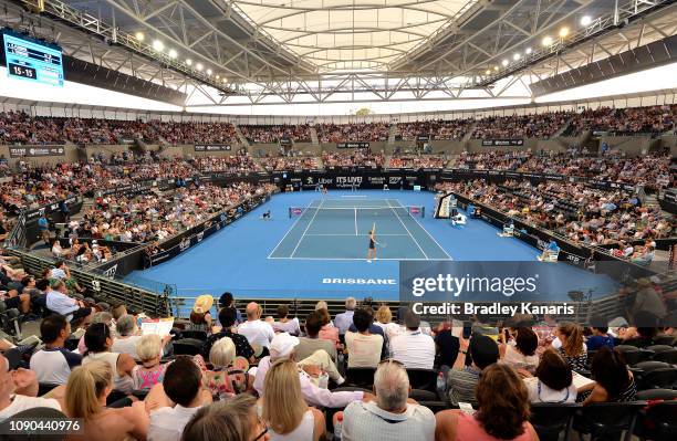 General view can be seen at the Women’s Finals match between Karolina Pliskova of the Czech Republic and Lesia Tsurenko of Ukraine during day eight...