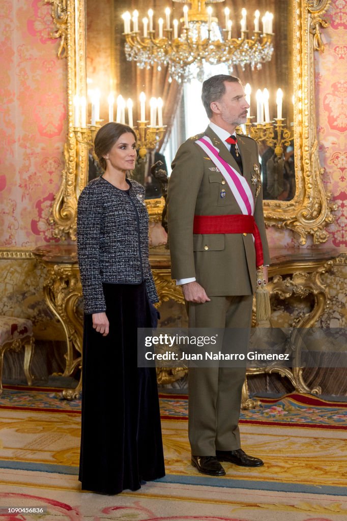 Spanish Royals Celebrate New Year's Military Parade 2019