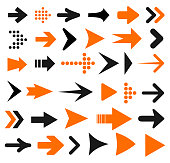 Set arrow icon. Different arrows sign – stock vector