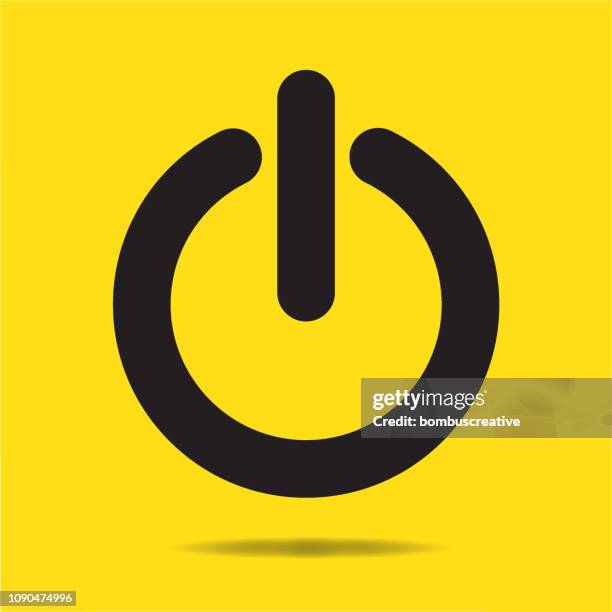 power-taste zeichen symbol - electrical switch stock-grafiken, -clipart, -cartoons und -symbole
