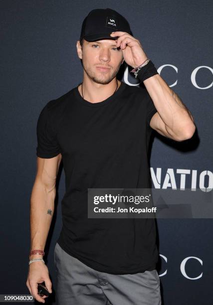 Actor Ryan Phillippe arrives at the Gucci And RocNation Host Pre-Grammy Brunch At Soho House at Soho House on February 12, 2011 in West Hollywood,...