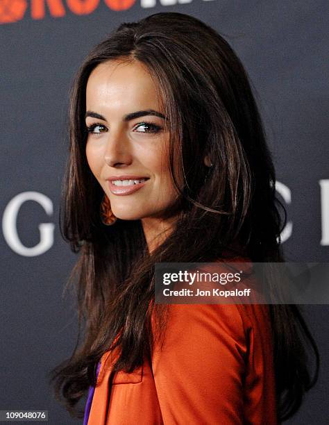 Actress Camilla Belle arrives at the Gucci And RocNation Host Pre-Grammy Brunch At Soho House at Soho House on February 12, 2011 in West Hollywood,...