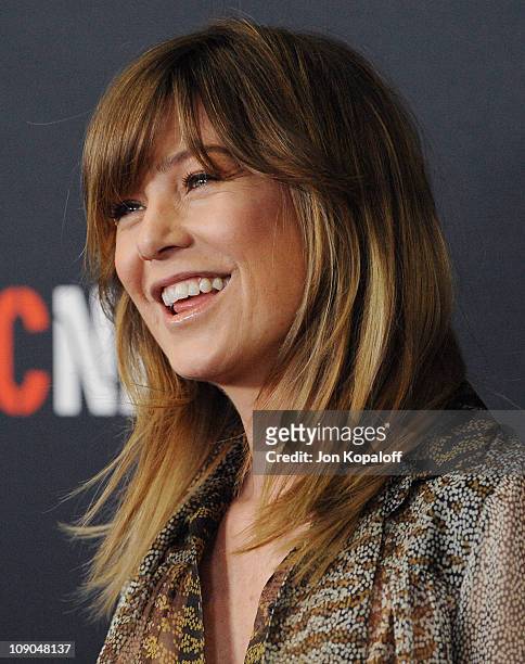 Actress Ellen Pompeo arrives at the Gucci And RocNation Host Pre-Grammy Brunch At Soho House at Soho House on February 12, 2011 in West Hollywood,...
