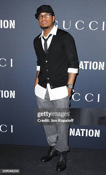 Recording Artist Ne-Yo arrives at the Gucci And RocNation Host Pre-Grammy Brunch At Soho House at Soho House on February 12, 2011 in West Hollywood,...