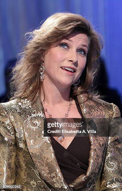 Princess Martha Louise Of Norway attends "Alle Falde Del Kilimangiaro" Italian TV Show at the RAI Studios on February 13, 2011 in Rome, Italy....