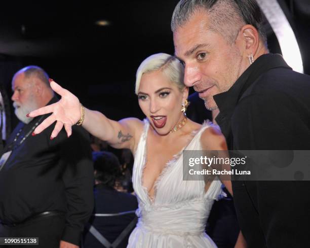 Lady Gaga and Christian Carino attend the 25th Annual Screen Actors Guild Awards at The Shrine Auditorium on January 27, 2019 in Los Angeles,...