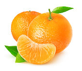 Isolated tangerines