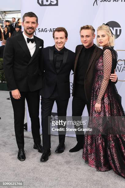 Gwilym Lee, Joseph Mazzello, Ben Hardy and Lucy Boynton attend the 25th Annual Screen Actors Guild Awards at The Shrine Auditorium on January 27,...