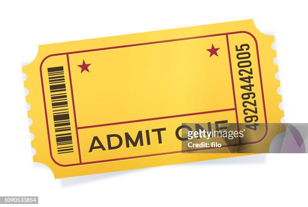 admit one event ticket - cinema ticket stock illustrations