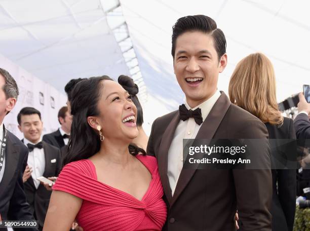 Shelby Rabara and Harry Shum Jr. Attend the 25th Annual Screen Actors Guild Awards at The Shrine Auditorium on January 27, 2019 in Los Angeles,...