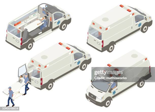 ilustrações, clipart, desenhos animados e ícones de ilustração de cortes de ambulância - ambulance