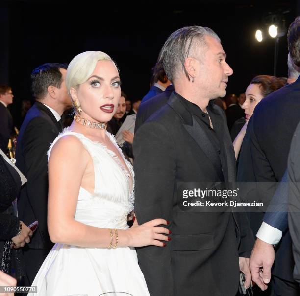 Lady Gaga and Christian Carino the 25th Annual Screen Actors Guild Awards at The Shrine Auditorium on January 27, 2019 in Los Angeles, California.
