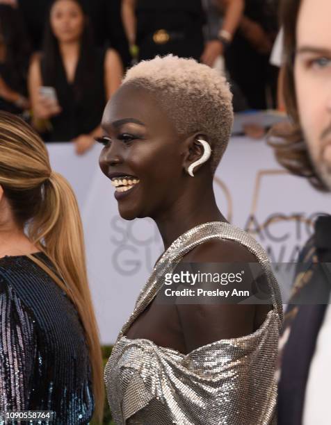 Nyakim Gatwech attends the 25th Annual Screen Actors Guild Awards at The Shrine Auditorium on January 27, 2019 in Los Angeles, California.