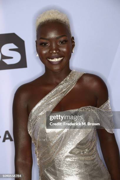 Nyakim Gatwech attends the 25th Annual Screen Actors Guild Awards at The Shrine Auditorium on January 27, 2019 in Los Angeles, California. 480695