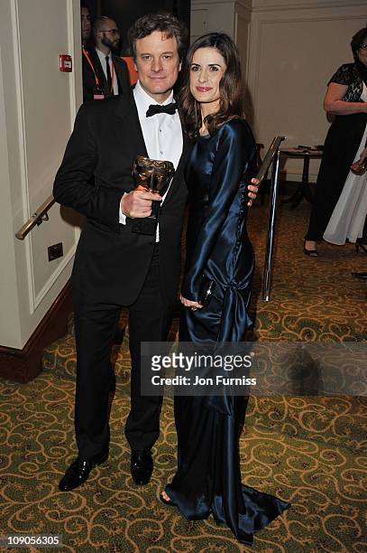 Actor Colin Firth and wife Livia Giuggioli attend the official after party for Orange British Academy Film Awards at Grosvenor House on February 13,...