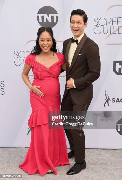 Shelby Rabara and Harry Shum Jr. Attend the 25th Annual Screen Actors Guild Awards at The Shrine Auditorium on January 27, 2019 in Los Angeles,...