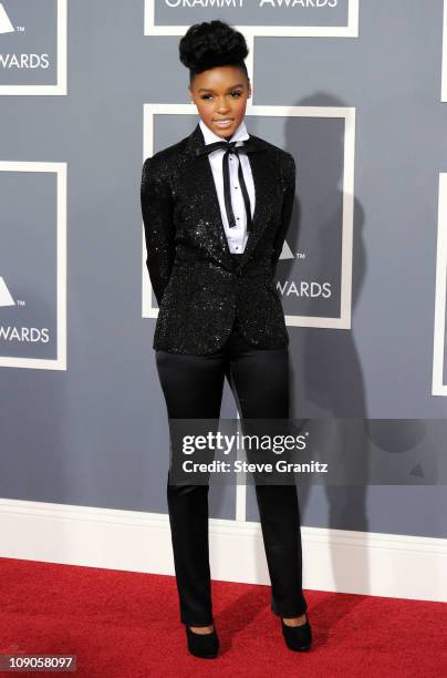 Singer Janelle Monae arrives at The 53rd Annual GRAMMY Awards held at Staples Center on February 13, 2011 in Los Angeles, California.