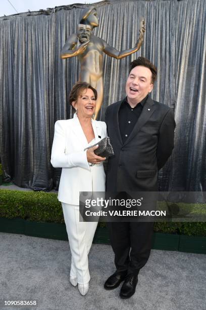 President of SAG-AFTRA Gabrielle Carteris and actor Mike Myers attend the 25th Annual Screen Actors Guild Awards at The Shrine Auditorium, in Los...