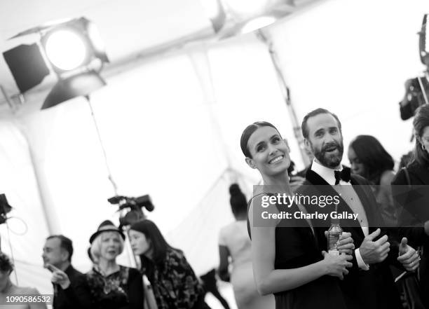 Maria Dolores Dieguez and Joseph Fiennes attend the 25th Annual Screen Actors Guild Awards at The Shrine Auditorium on January 27, 2019 in Los...