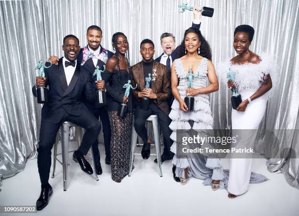 Sterling K. Brown, Angela Bassett, Lupita Nyong'o, Chadwick Boseman, Danai Gurira, Michael B. Jordan and Andy Serkis winners of Outstanding...