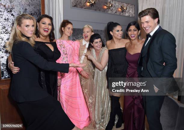 Betty Gilpin, Britney Young, Kate Nash, Kimmy Gatewood, Rebekka Johnson, Shakira Barrera, Sunita Mani and Chris Lowell attend Netflix 2019 SAG Awards...