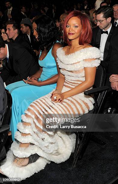 Singer Rihanna attends The 53rd Annual GRAMMY Awards held at Staples Center on February 13, 2011 in Los Angeles, California.