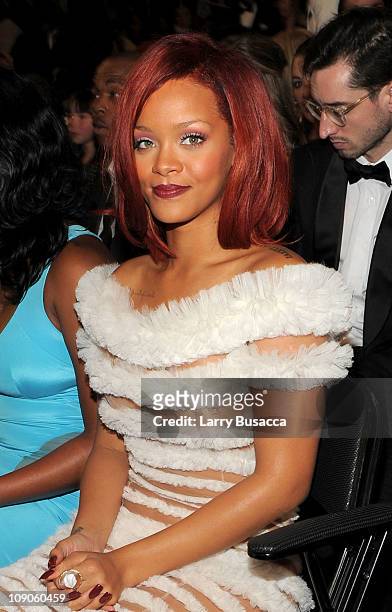 Singer Rihanna attends The 53rd Annual GRAMMY Awards held at Staples Center on February 13, 2011 in Los Angeles, California.