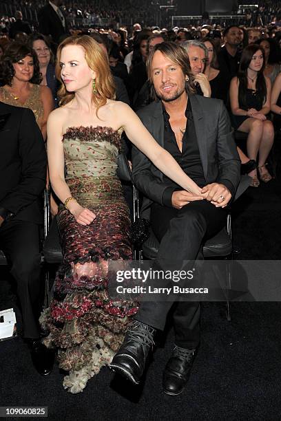 Actress Nicole Kidman and musician Keith Urban attend The 53rd Annual GRAMMY Awards held at Staples Center on February 13, 2011 in Los Angeles,...