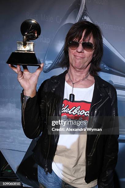 Musician Jeff Back backstage during The 53rd Annual GRAMMY Awards Pre-Telecast held at the Los Angeles Convention Center on February 13, 2011 in Los...