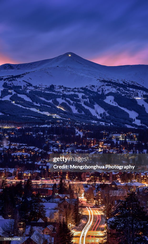 Breckenridge Ski Resort Dusk